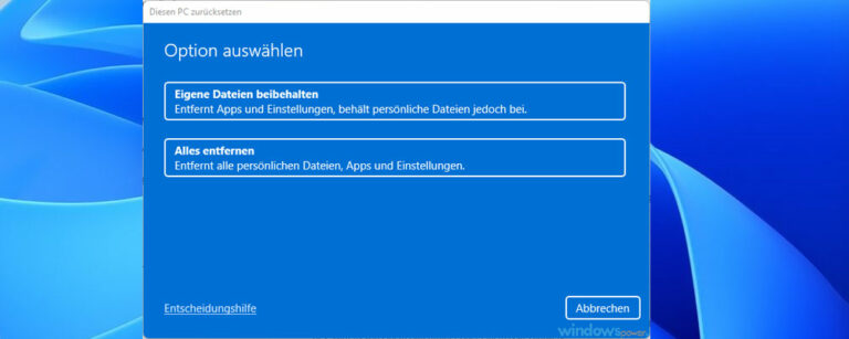 windows 11 alles entfernen