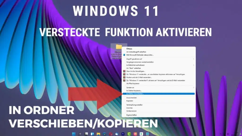 Windows 11 versteckte Funktion in Ordner verschiebenkopieren aktivieren