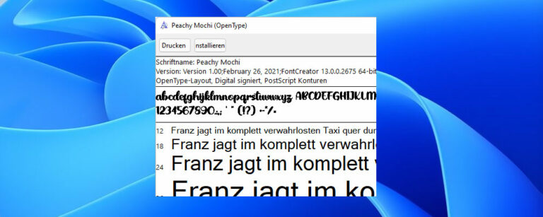 Schriftarten installieren unter Windows 11 – so geht’s schrift