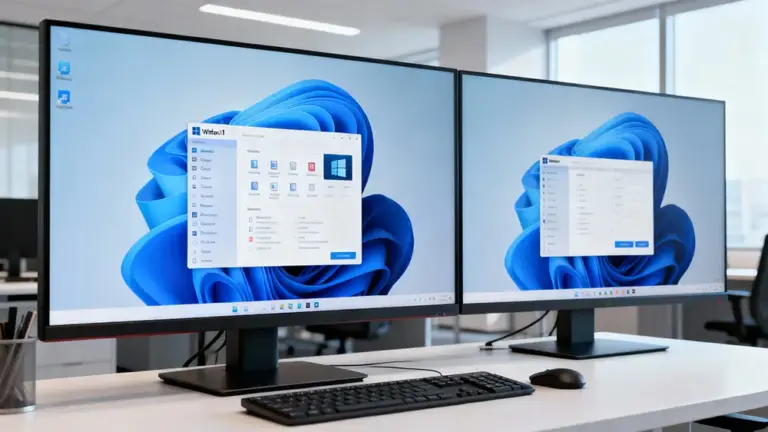 Windows 11 Anzeigeeinstellungen mit zwei Monitoren