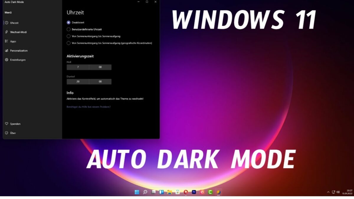So aktivieren Sie Auto Dark Mode bei Windows 11