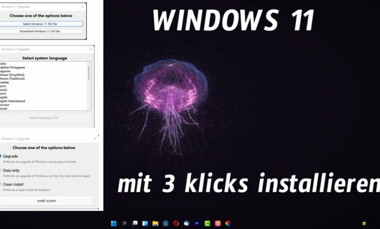 Windows 11 mit 3 Klicks installieren