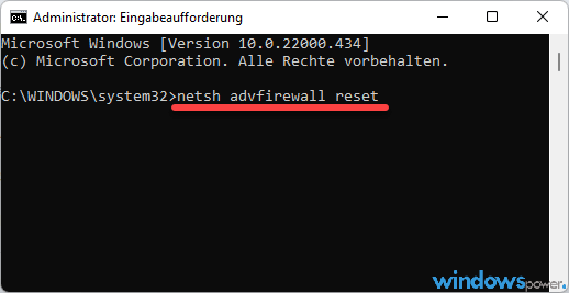 netsh advfirewall reset netsh advfirewall reset