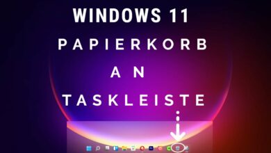 Papierkorb an Taskleiste anheften Windows 11