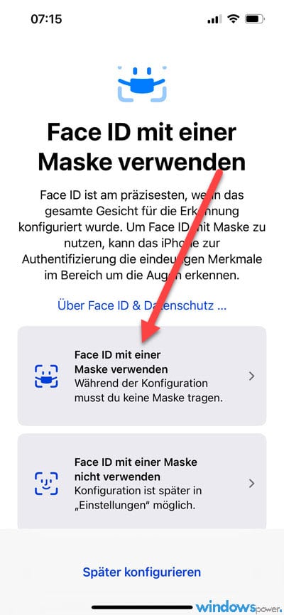 iphone face id maske verwenden