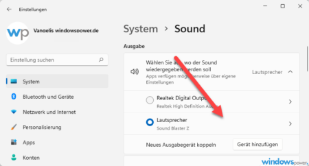 umbenennen von soundgeraete