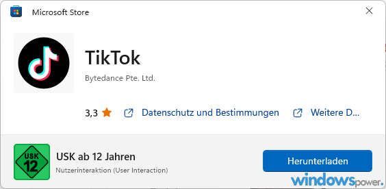 TikTok Download fuer Windows 11