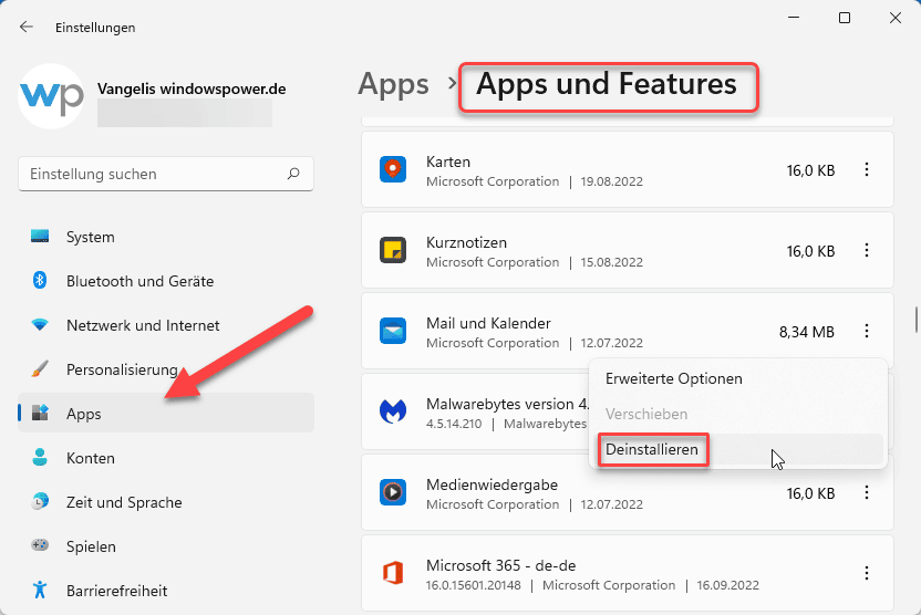 deinstallieren Sie Windows 11 Mail App deinstallieren Sie Windows 11 Mail App