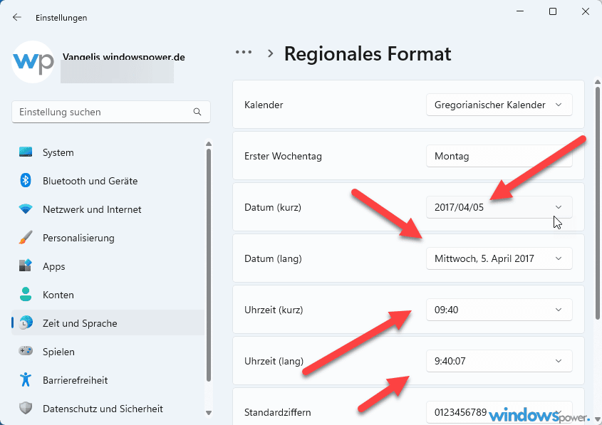 Datum und Uhrzeit Format aendern bei Windows 11 Datum und Uhrzeit Format aendern bei Windows 11