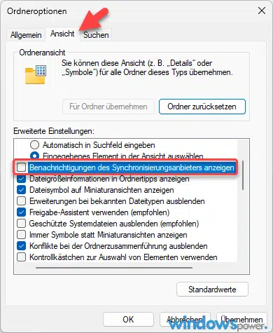 Werbung bei Windows Explorer deaktivieren