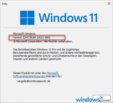 Welche Windows 11 Version habe ich? - Build Version anzeigen 2 Welche Windows 11 Version habe ich