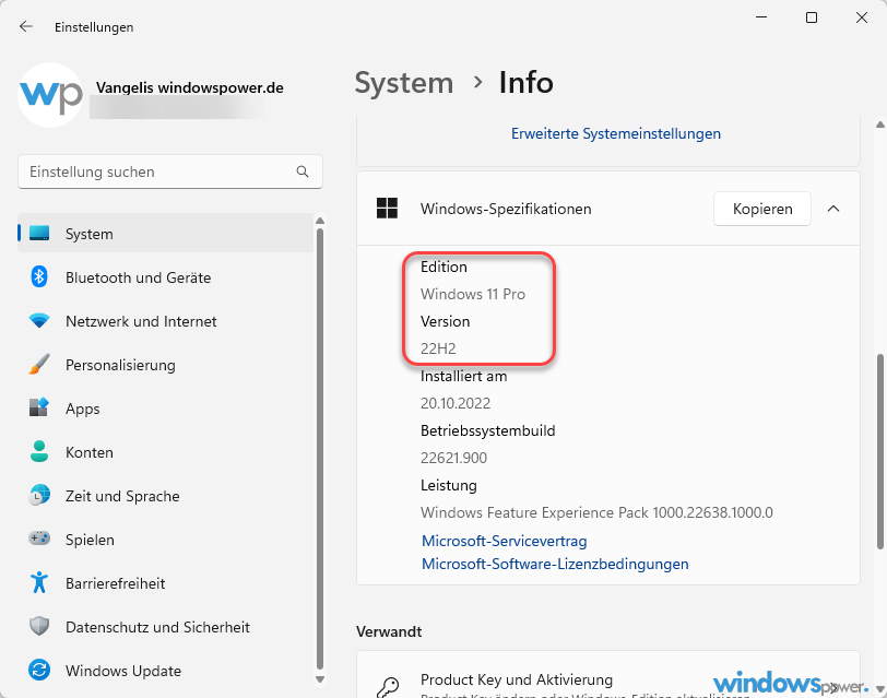 Welche Windows 11 Version habe ich? - Build Version anzeigen 3 Windows 11 Version