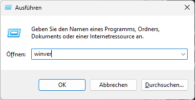 Welche Windows 11 Version habe ich? - Build Version anzeigen 1 winver