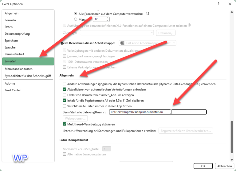 Excel Beim Start automatisch bestimmte Dateien öffnen