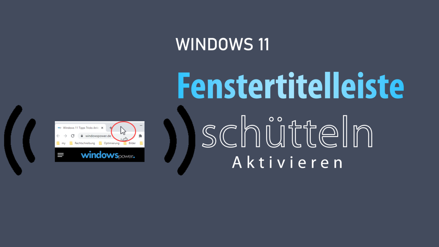 fenstertitelleiste schuetteln