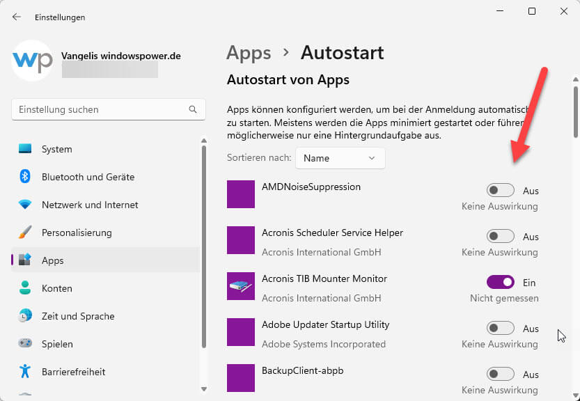 Windows 11 Autostart Programme deaktivieren hinzufuegen und entfernen