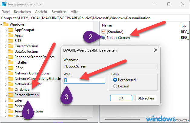 deaktiviert man den Sperrbildschirm unter Windows 11 ueber die Registry