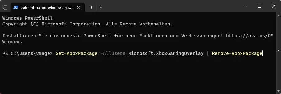 Xbox Game Bar deinstallieren unter Windows 11 Windows 10 1 Xbox Game Bar deinstallieren unter Windows 11 Windows 10