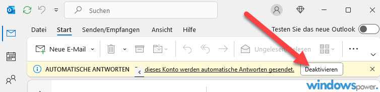 automatischen Antworten ausschalten automatischen Antworten ausschalten