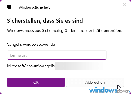 passwort eingeben Passwort eingeben