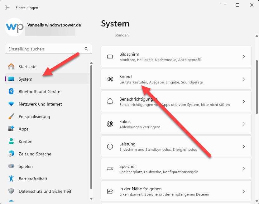 windows 11 einstellungen system sound windows 11 Einstellungen System Sound