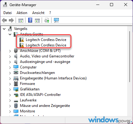 Logitech Cordless device – USB Empfaenger wird nicht erkannt Logitech Cordless device – USB Empfaenger wird nicht erkannt