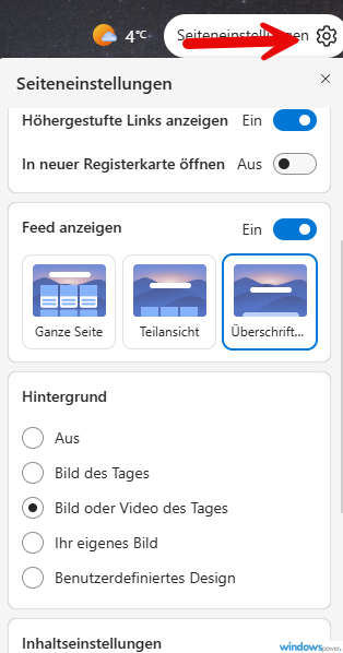 Edge Hintergrund ändern – Neuer Tab Seite anpassen mit eigenem Bild