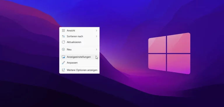 Bildschirmauflösung ändern bei Windows 11.windows 10