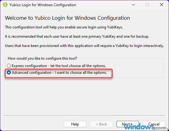 Yubico Login for Windows erstellen