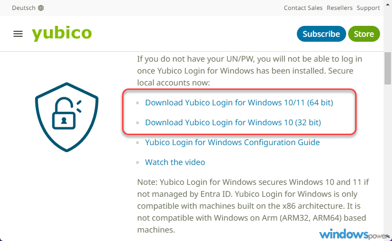 Yubico Login for Windows