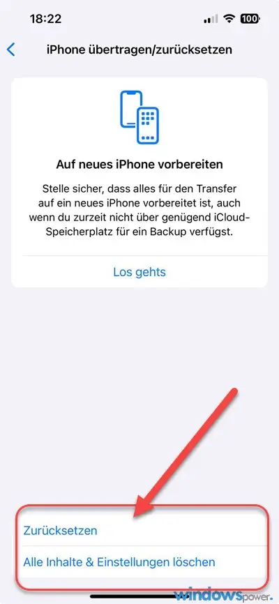 Apple iPhone zuruecksetzen auf Werkseinstellungen Apple iPhone zuruecksetzen auf Werkseinstellungen