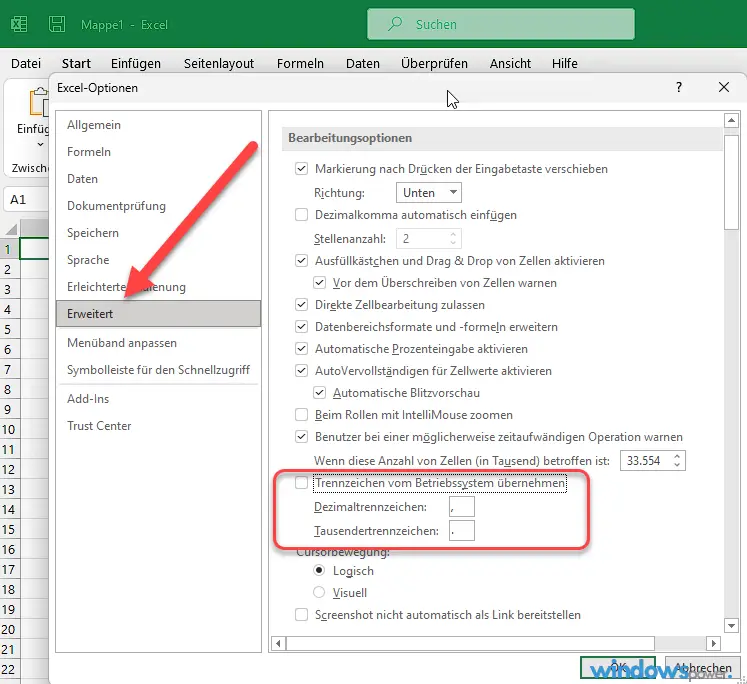 Punkt in Komma umwandeln in Microsoft Punkt in Komma umwandeln in Microsoft Excel