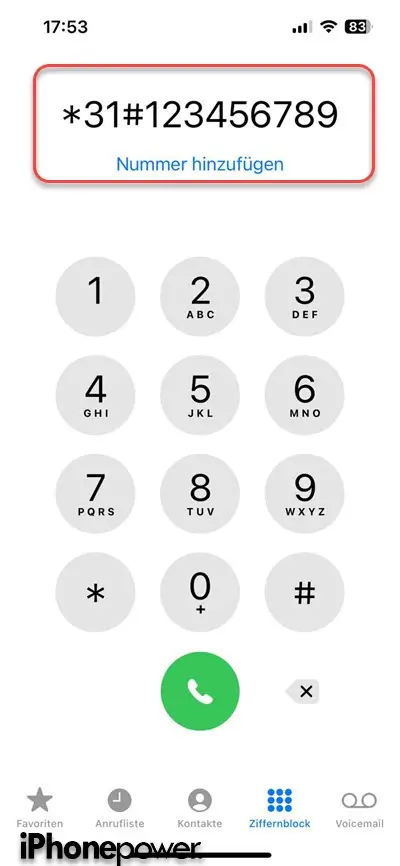iphone nummer unterdruecken iPhone Nummer unterdruecken