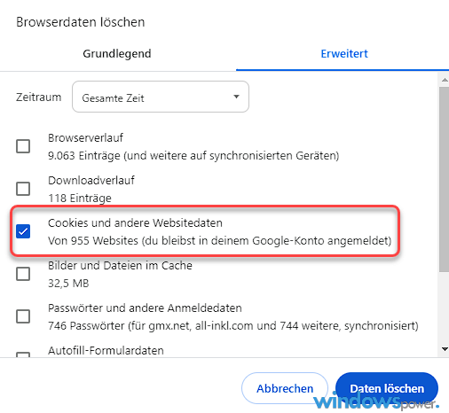 Cookies in Chrome zu loeschen Cookies in Chrome zu löschen