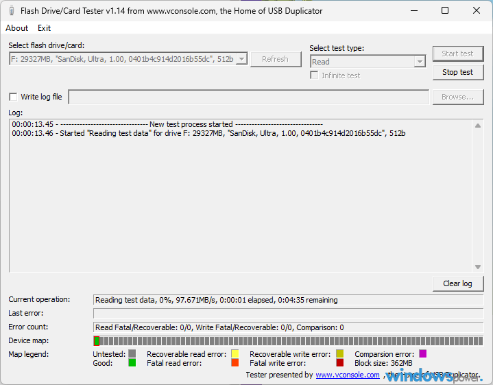 USB Flash Drive Tester USB Flash Drive Tester