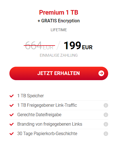 Premium 1 TB + GRATIS Encryption