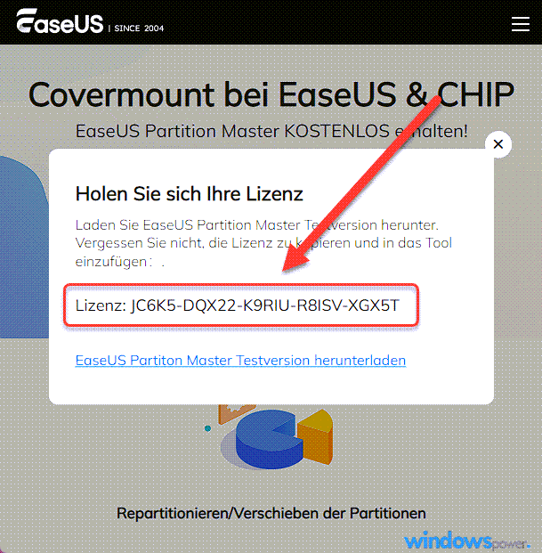 EaseUS Partition Master KOSTENLOS erhalten