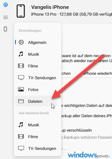 IPhone Dateien auf Windows Computer kopieren