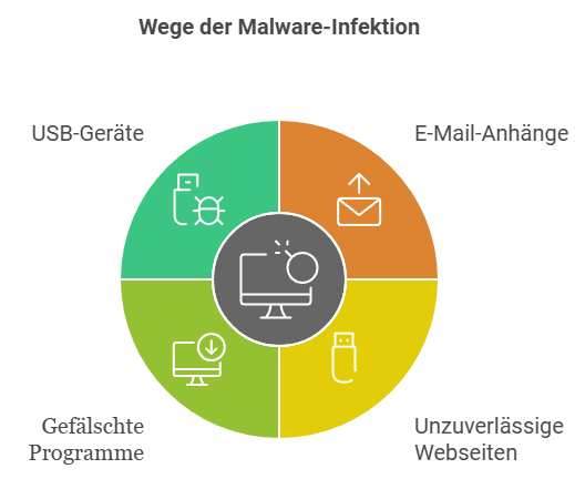 Woher kommt die Schadsoftware Woher kommt die Schadsoftware
