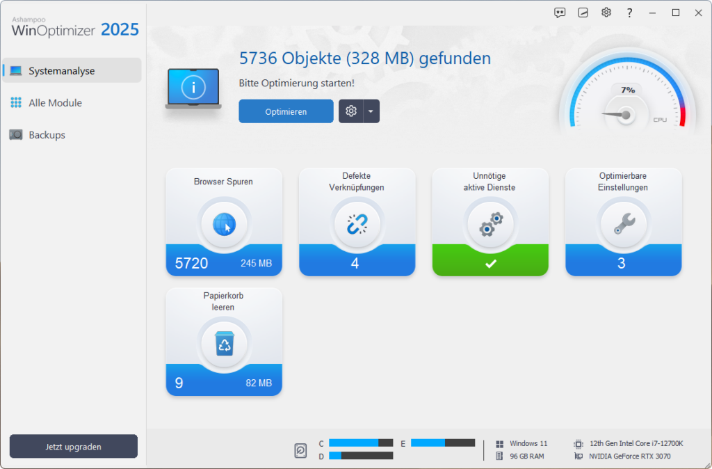 Ashampoo WinOptimizer 2025 System Optimierungssoftware