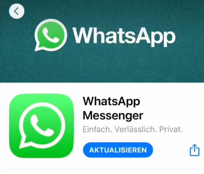 WhatsApp Aktualisierung