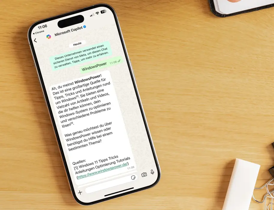 Microsoft Copilot jetzt auf WhatsApp Anleitung