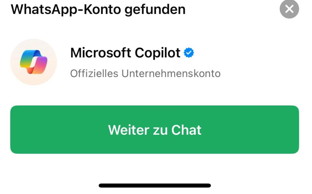 weiter zu Chat