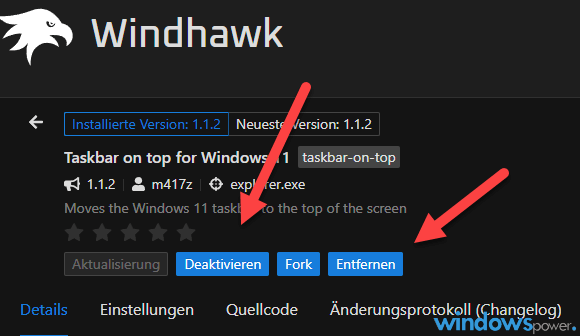 Taskleiste von oben wieder entfernen Taskleiste von oben wieder entfernen