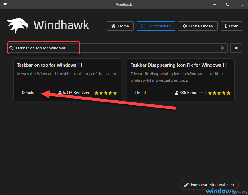 Taskbar on top