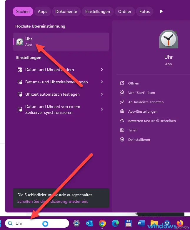 Uhren App bei Windows 11 Uhren-App bei Windows 11
