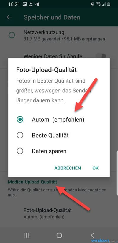 android whatsapp foto upload qualitaet Android WhatsApp Foto Upload Qualitaet