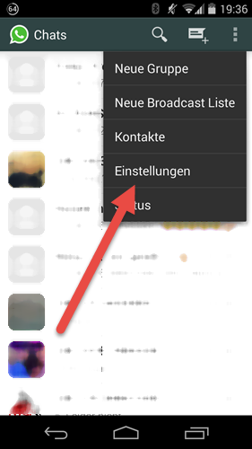 androidtelefonnummer in whatsapp einstellungen AndroidTelefonnummer in WhatsApp einstellungen
