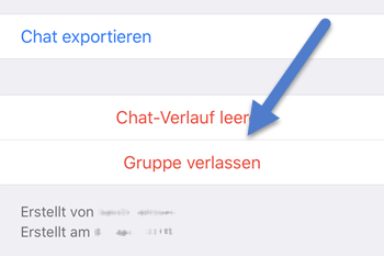 gruppe verlassen gruppe verlassen