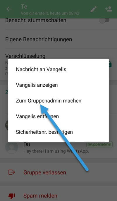 Gruppenadmin machen Whatsapp Android